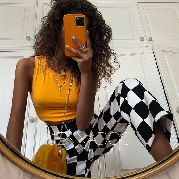 Zara Checkerboard Print Pants NWT - Picture 15 of 17